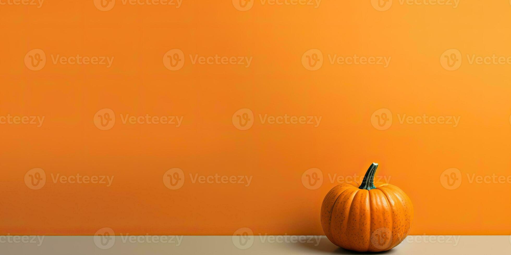 ai generato. ai generativo. arancia zucca a parete finto su sfondo decorazione. Halloween ringraziamento vacanza America. grafico arte foto