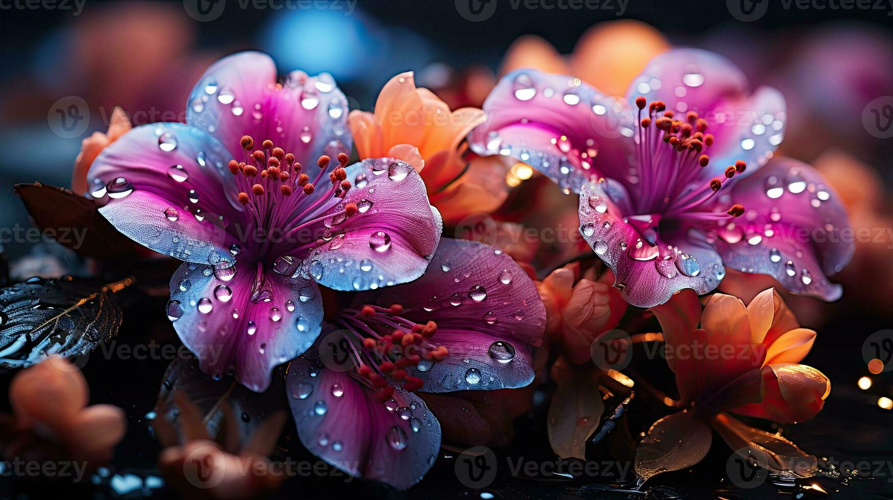 vicino su kirigami stile fiorire floreale mazzo decorazione fatto con generativo ai foto