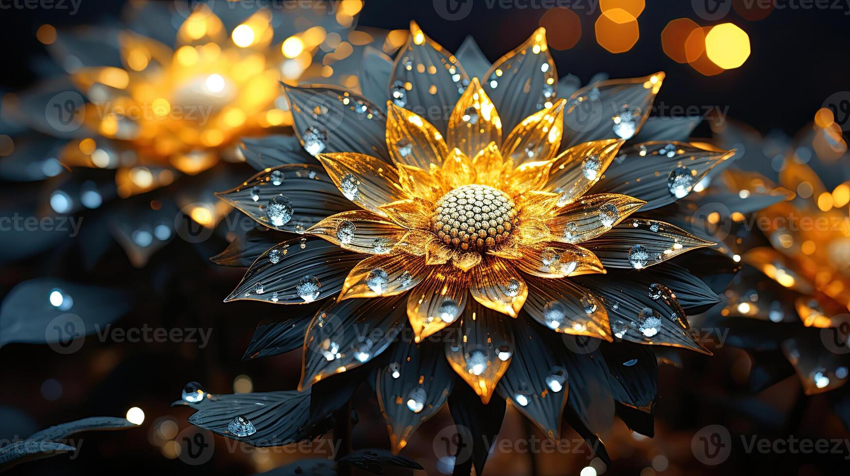 vicino su kirigami stile fiorire floreale singolo girasole fatto con generativo ai foto