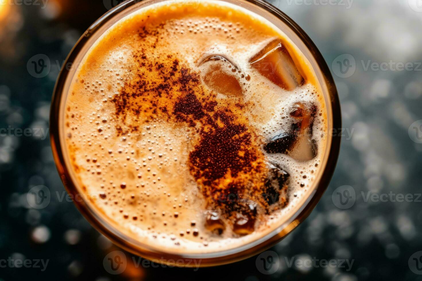 avvicinamento superiore Visualizza di ingredienti nitro freddo birra, caffè. ai generato. foto