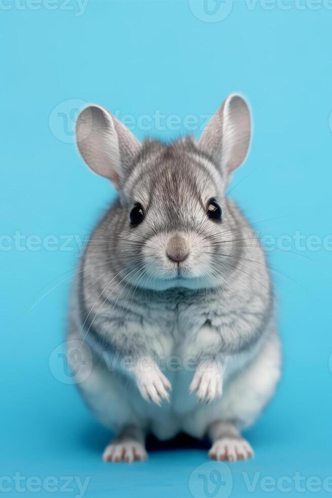 molto carino bambino cincilla nel natura, nazionale geografia, largo vita animali. ai generato. foto