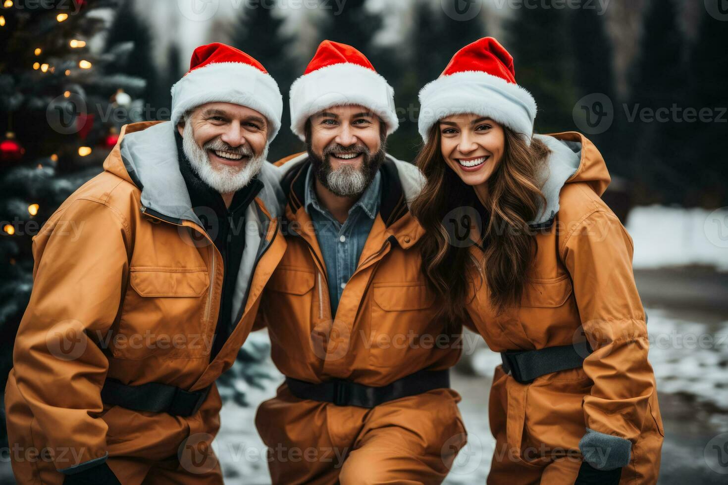 squadra di archeologo analisti su Natale foto nel Santa cappello