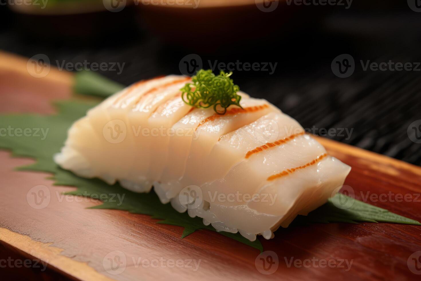 avvicinamento superiore Visualizza di ingredienti impegnarsi nigiri, giapponese cibo. ai generato. foto