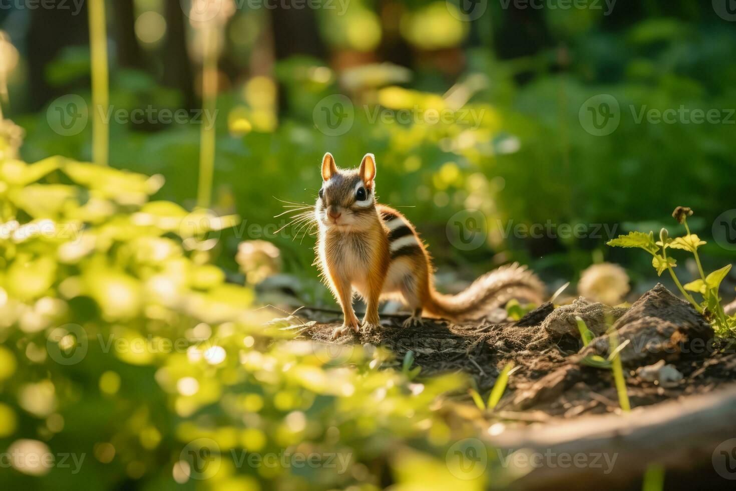 scoiattoli nel natura, nazionale geografia, largo vita animali. ai generato. foto