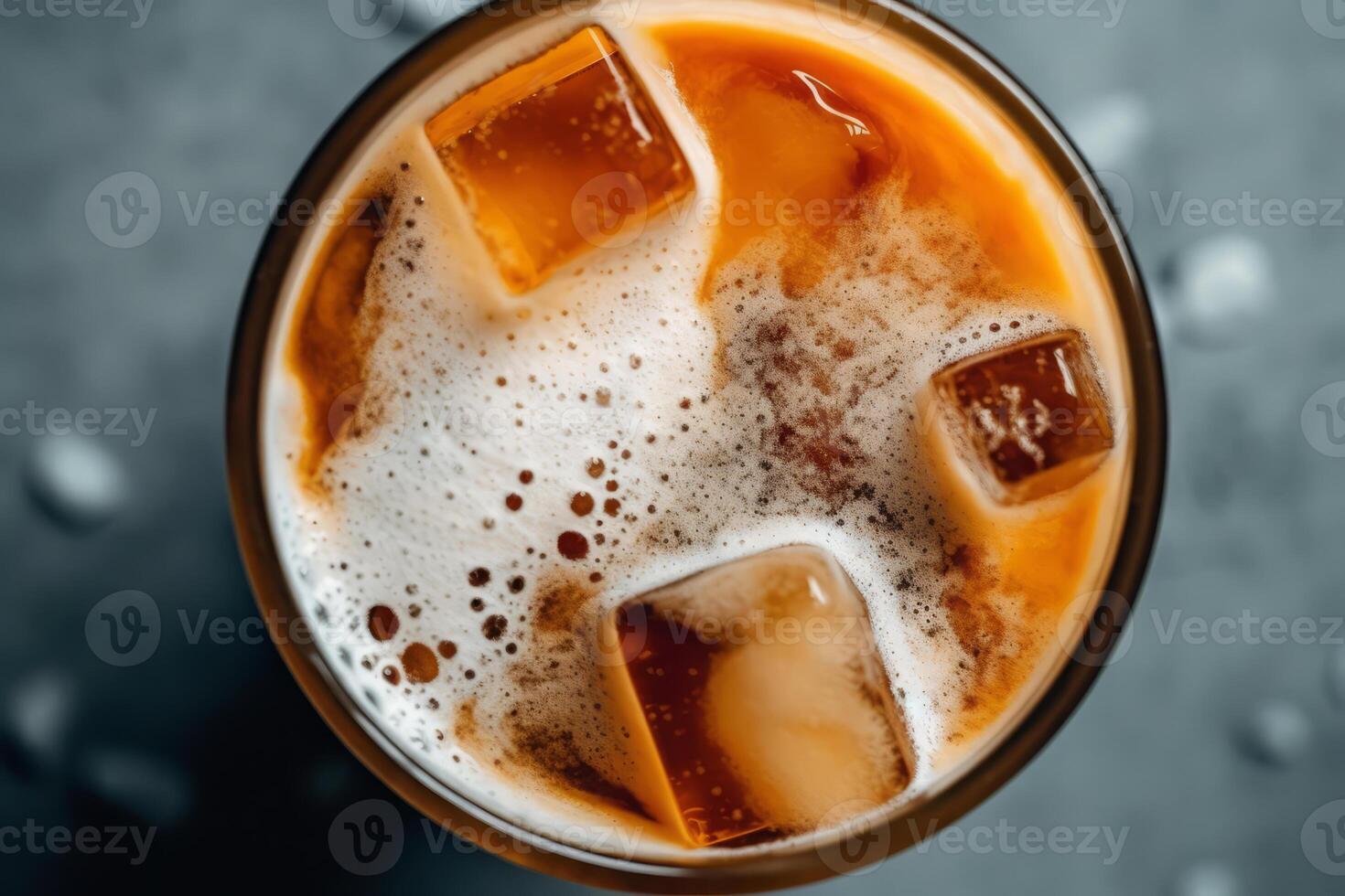 avvicinamento superiore Visualizza di ingredienti nitro freddo birra, caffè. ai generato. foto