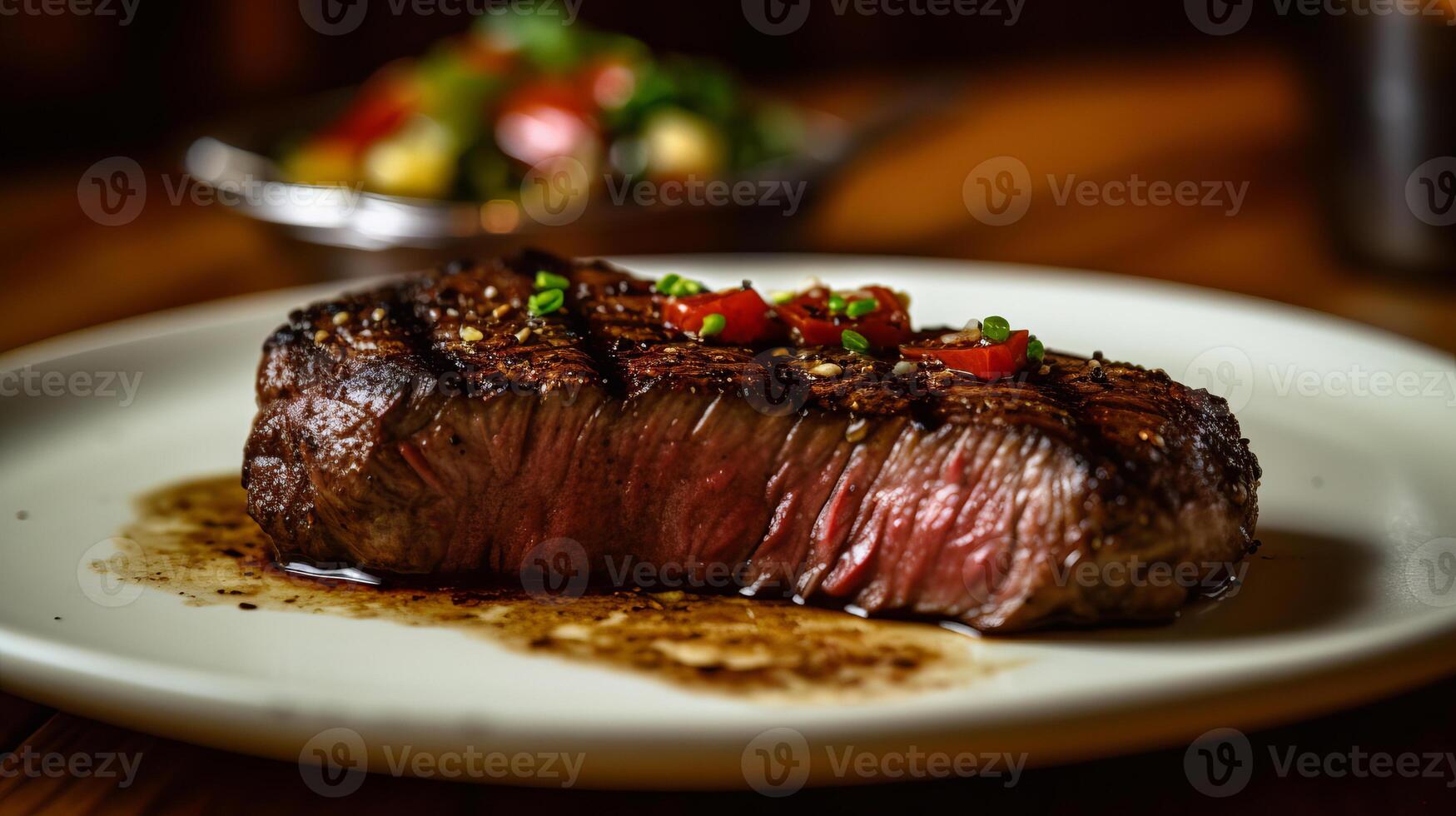 ranch bistecca è delizioso cibo. ai generato. foto