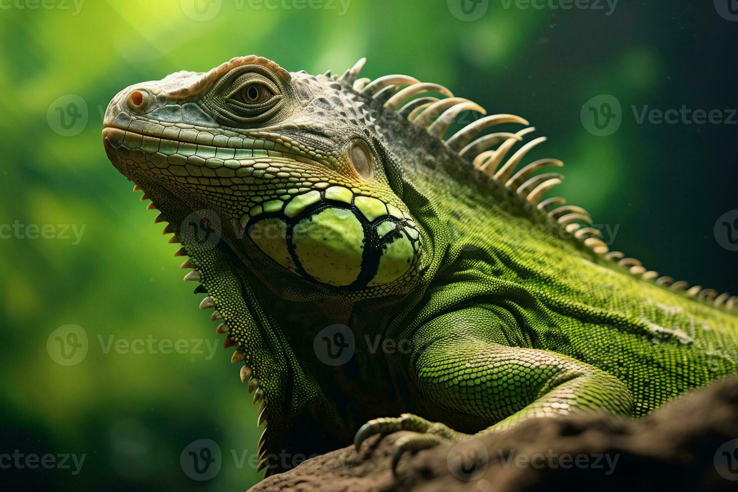 iguana nel natura, nazionale geografia, largo vita animali. ai generato. foto