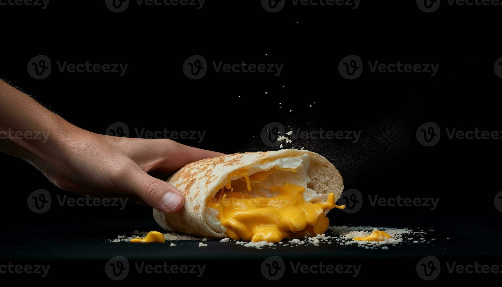 mano al forno buongustaio dolce su fresco piatto generato di ai foto