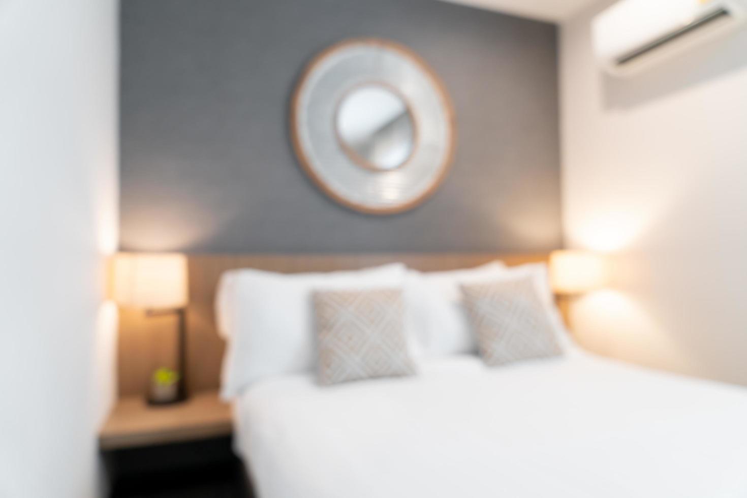 sfocatura astratta bella camera da letto di un hotel di lusso foto
