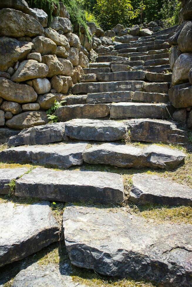 scala nel antico pietra foto