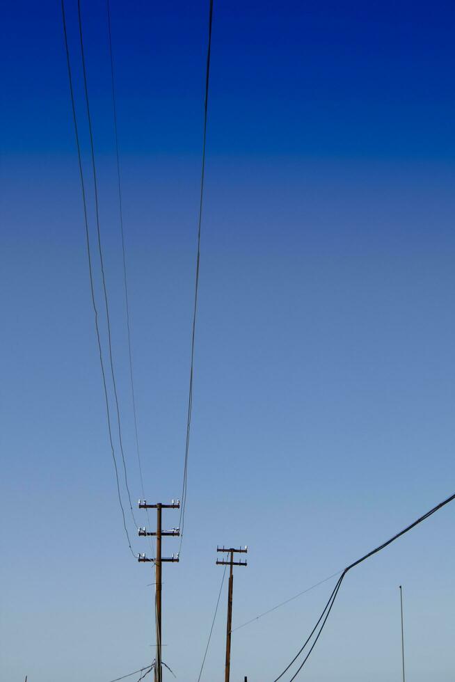 fotografico documentazione di un vecchio energia linea foto