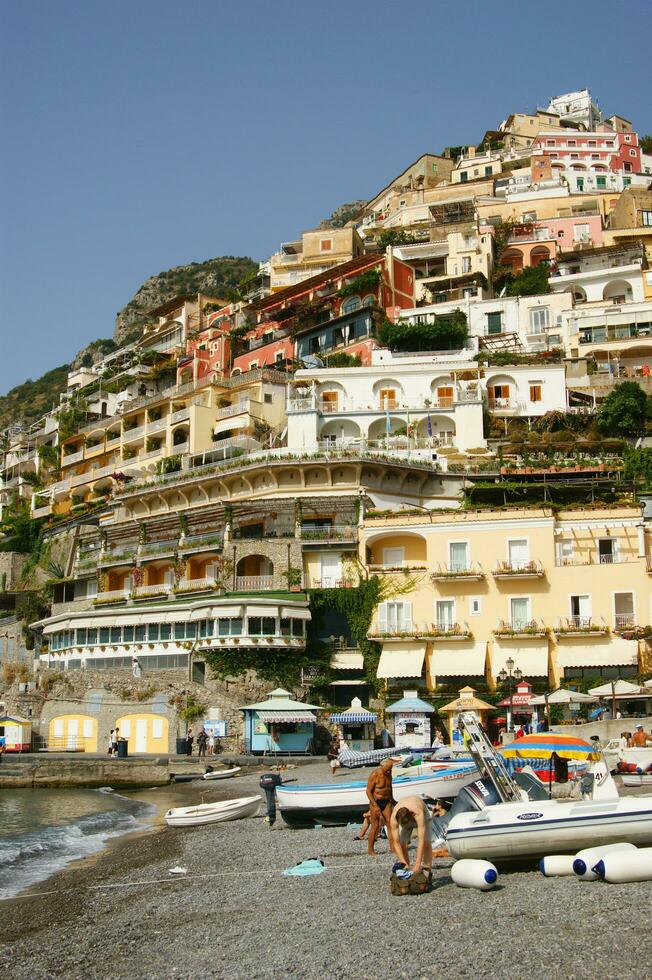 panoramico Visualizza di il villaggio di positano Napoli Italia foto