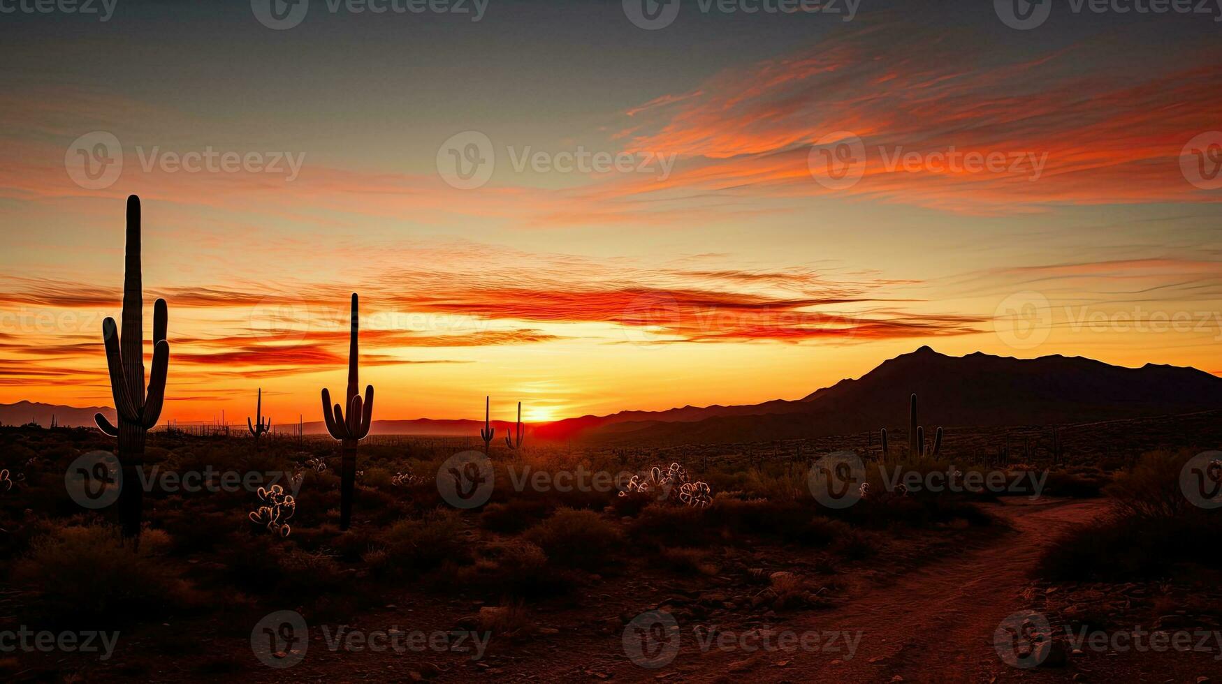 sole ambientazione nel Arizona S sonora deserto vicino Fenice foto