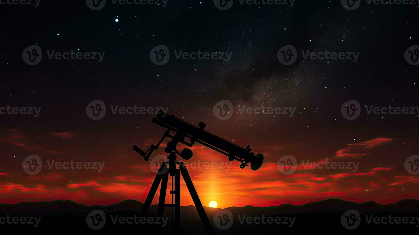 crepuscolo cielo astronomia telescopio silhouette foto
