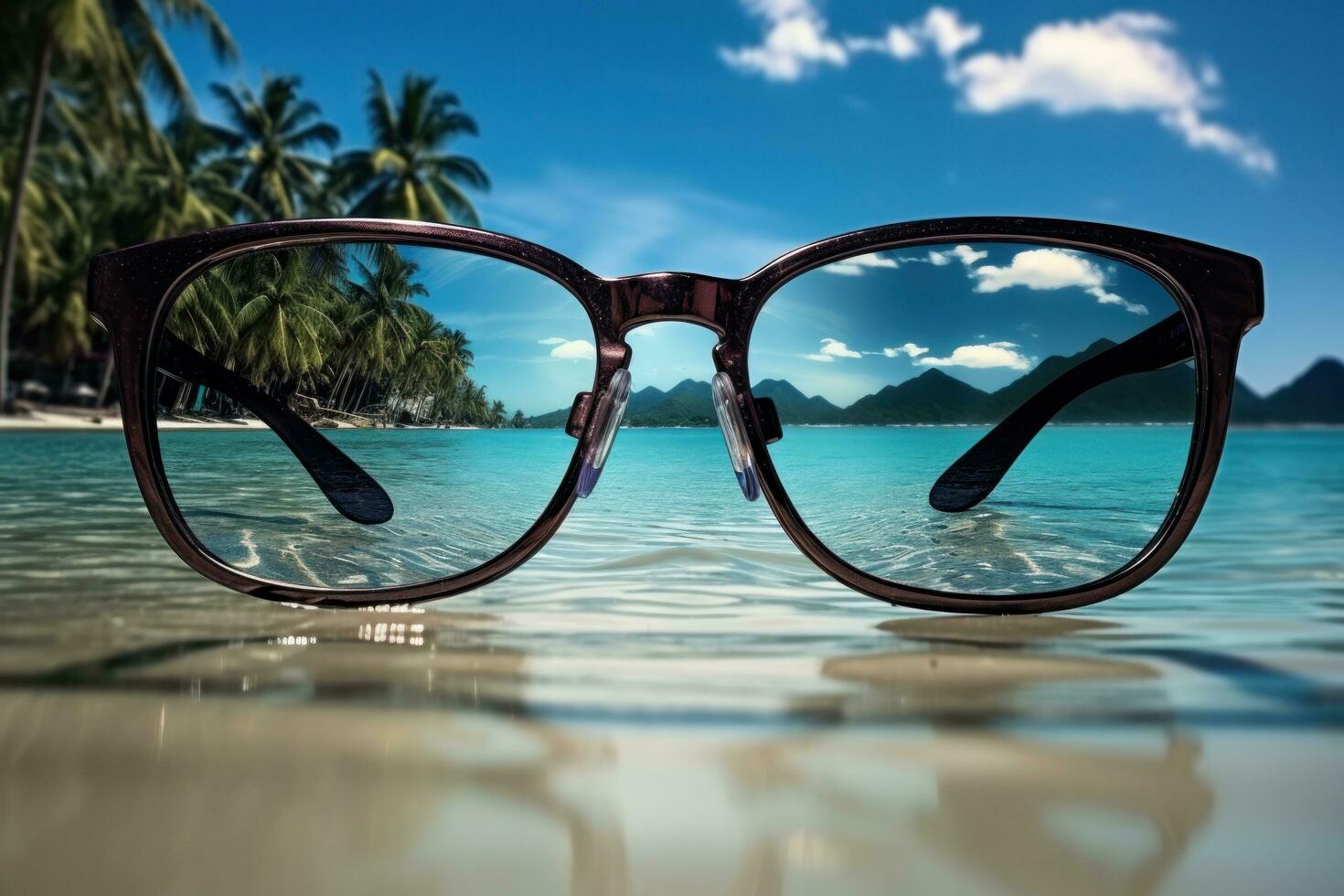 bicchieri su il spiaggia foto