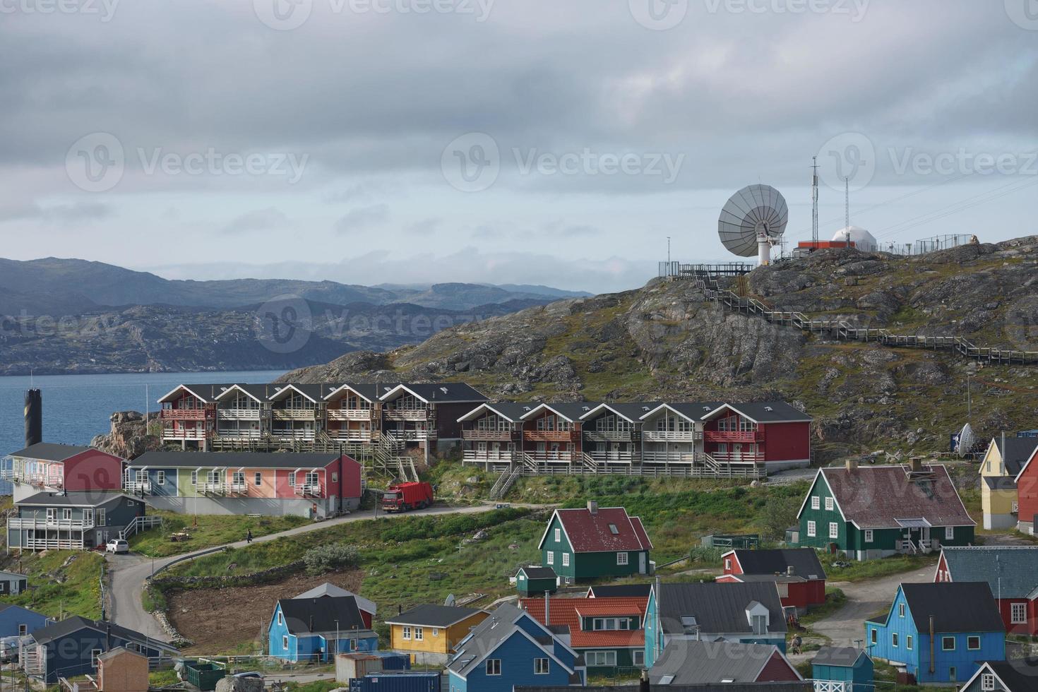 vista di qaqortoq in Groenlandia foto