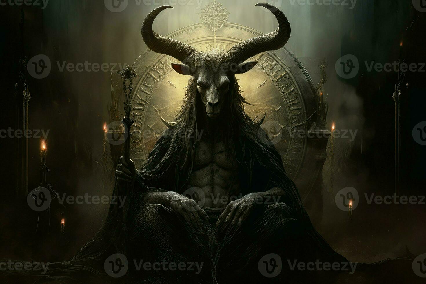 Baphomet diavolo. creare ai foto