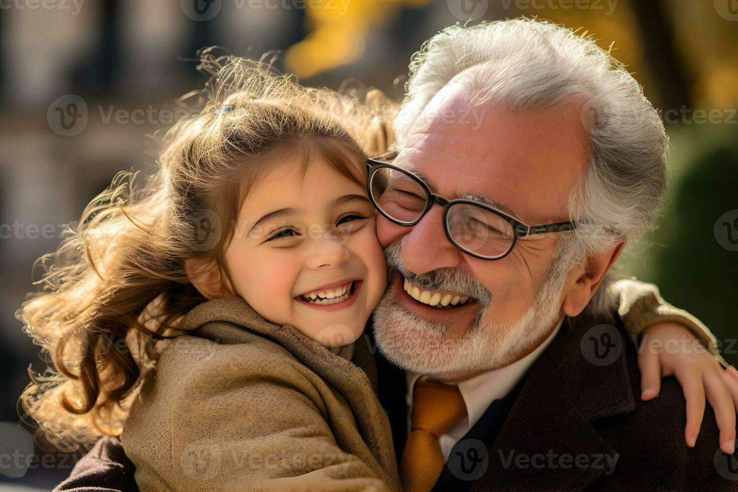 nonno e il suo nipote. concetto di nonno giorno, nonni giorno. ai generato foto