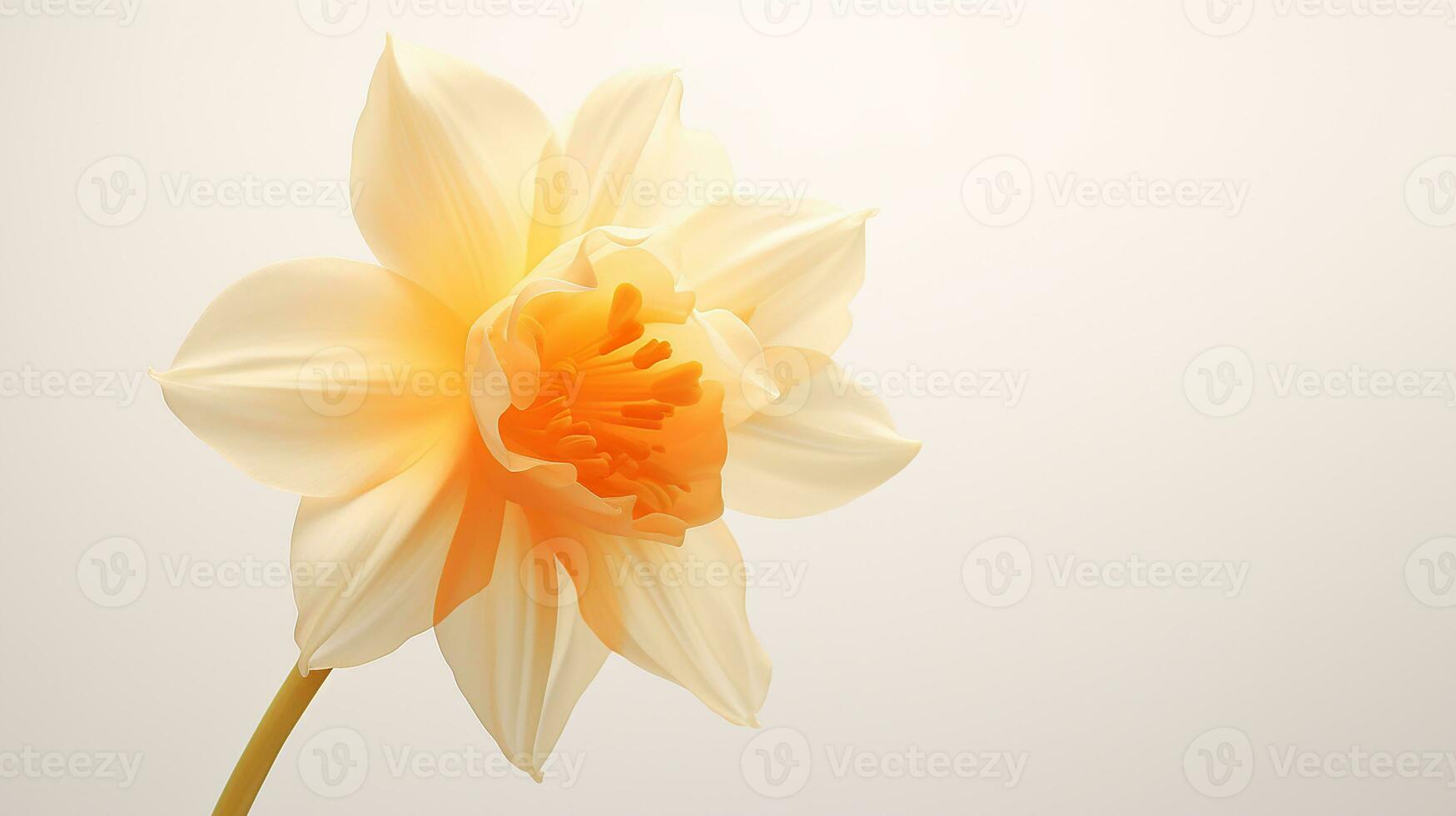 foto di bellissimo Narciso fiore isolato su bianca sfondo. generativo ai