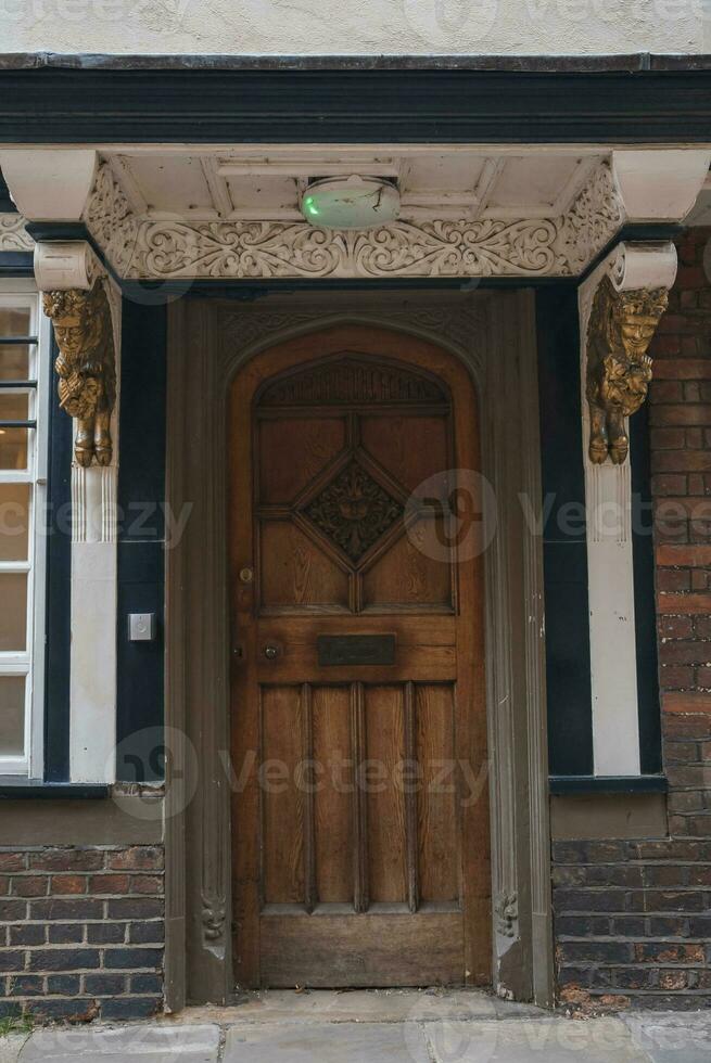 dettaglio di un' tipico di legno porta nel Oxford foto