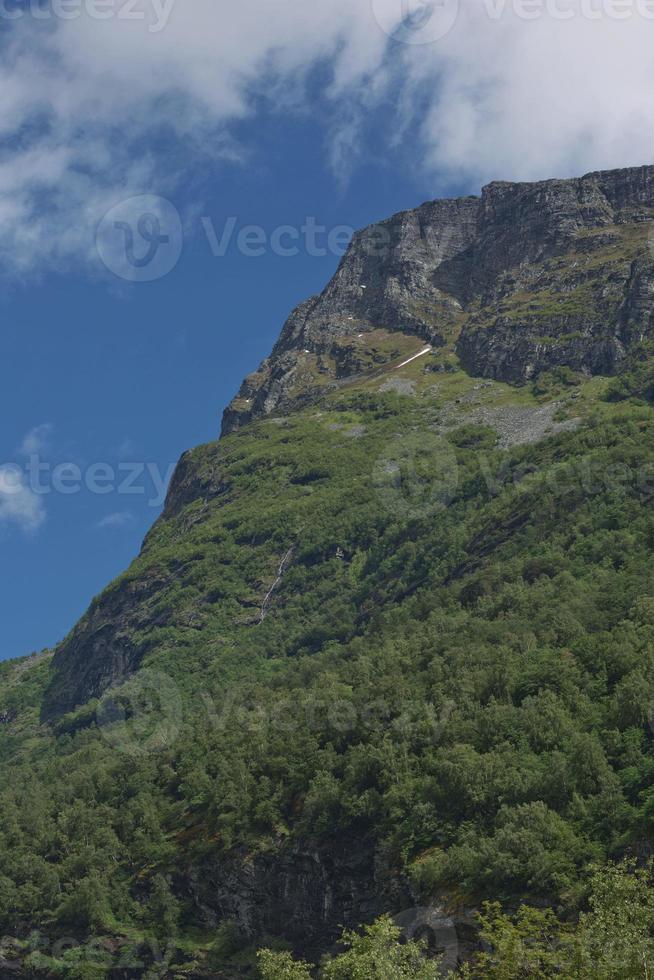 paesaggio al fiordo di geiranger in norvegia foto