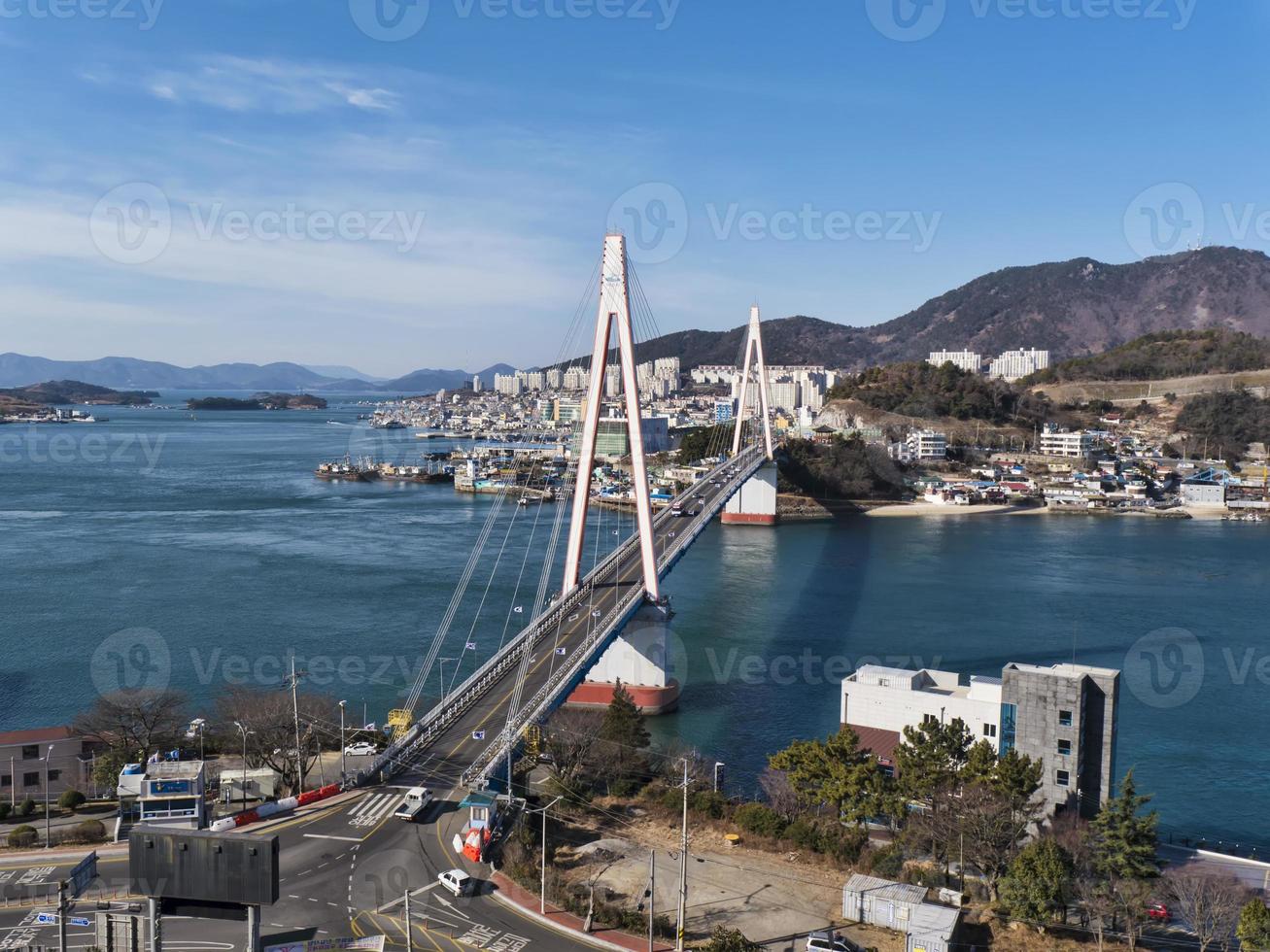 ponte dolsan. città di yeosu. Corea del Sud foto