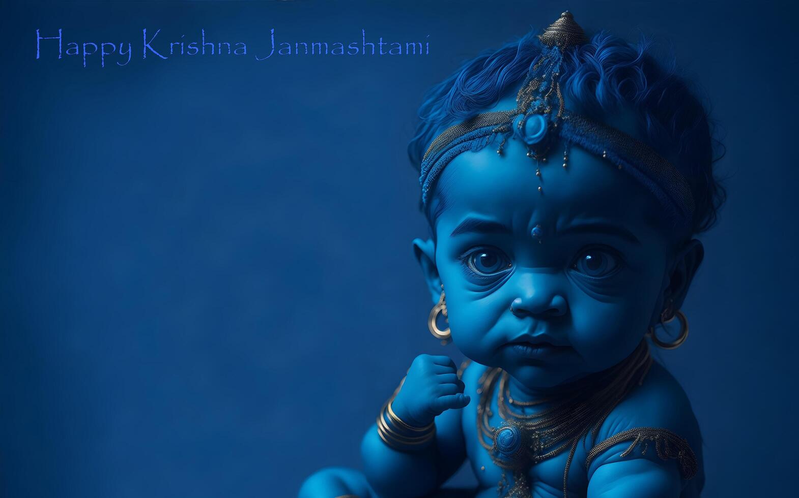 ai generato carta disegno, sfondo per contento krishna Janmashtami foto