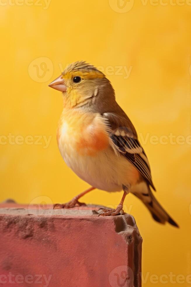 molto carino fringuello nel natura largo vita animali. ai generato. foto