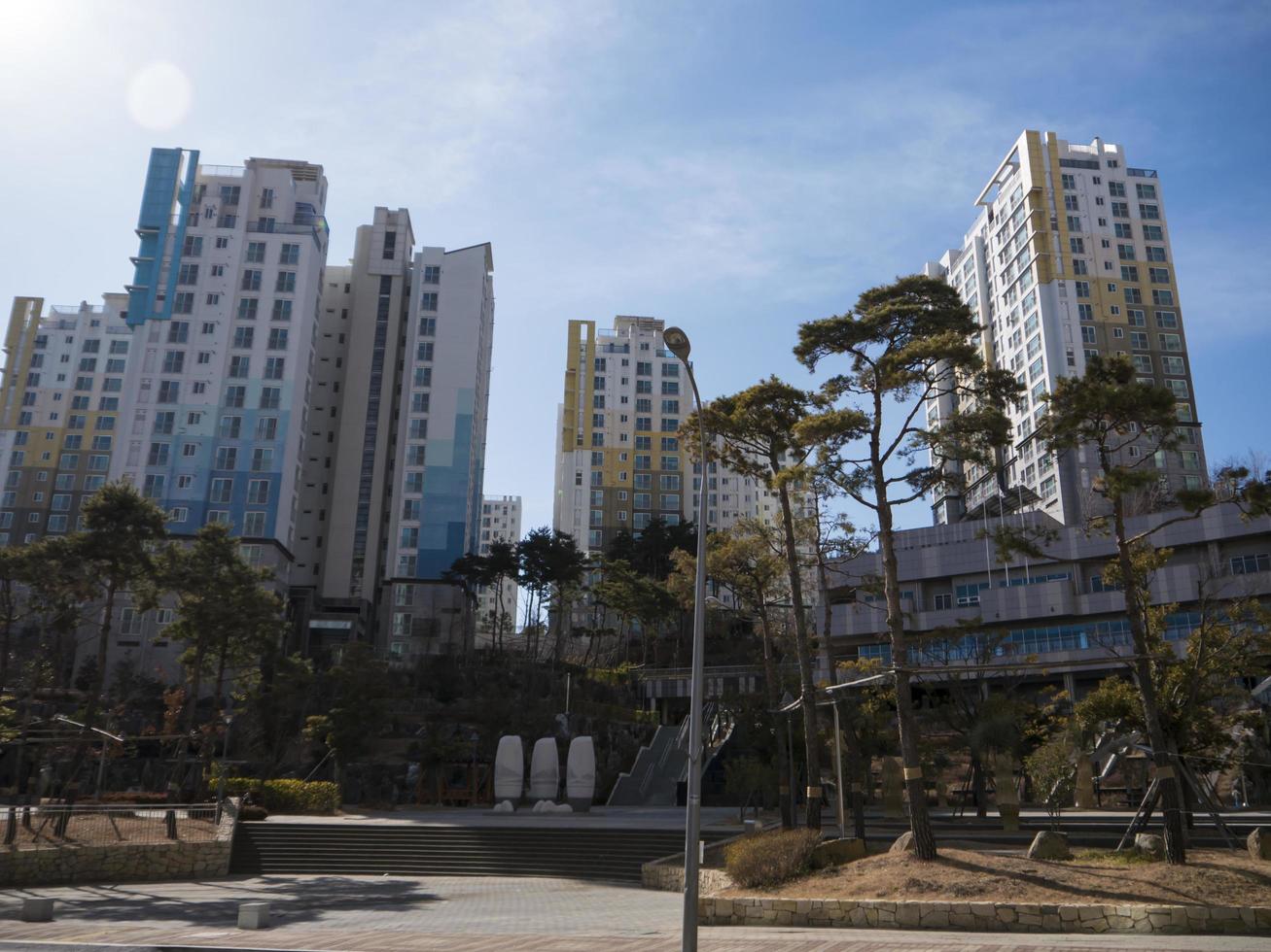 paesaggio urbano a yeosu, corea del sud foto