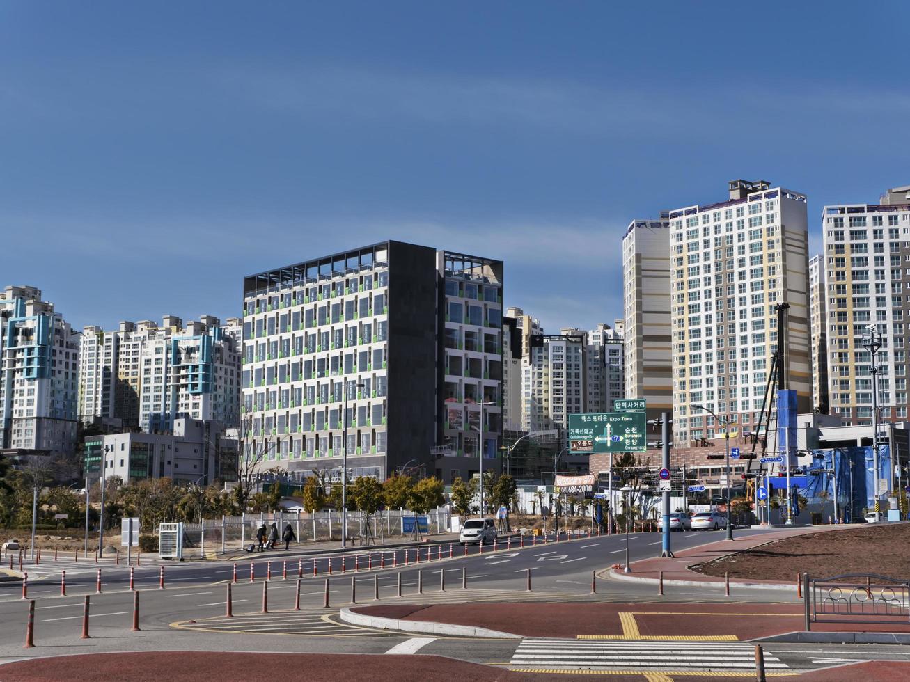 paesaggio urbano a yeosu, corea del sud foto