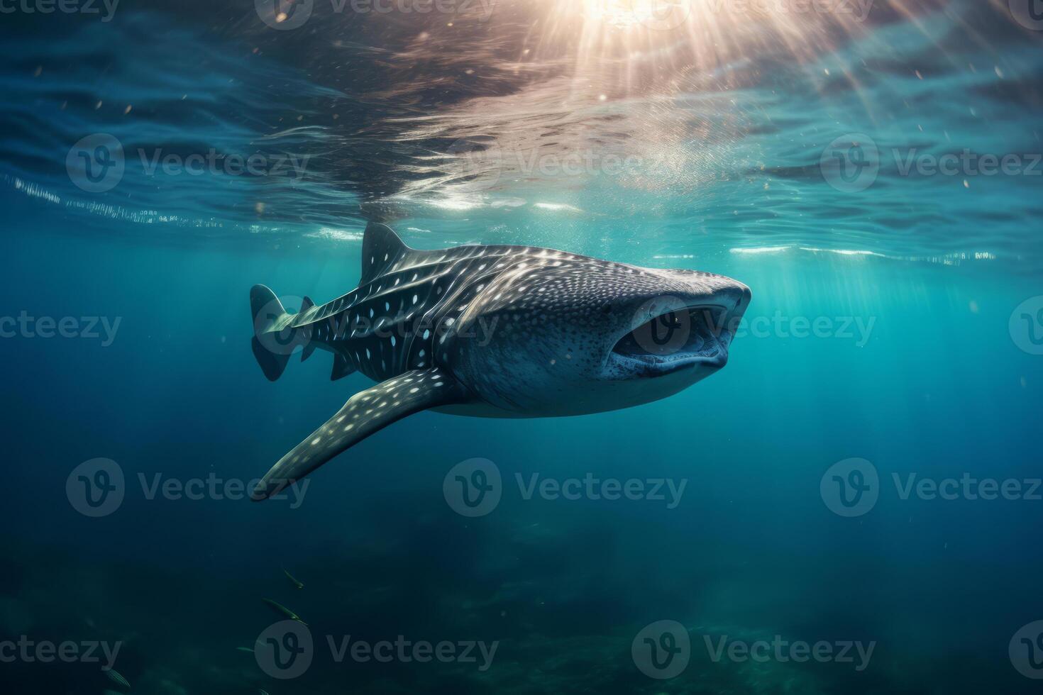 balene nel natura largo vita animali. ai generato. foto