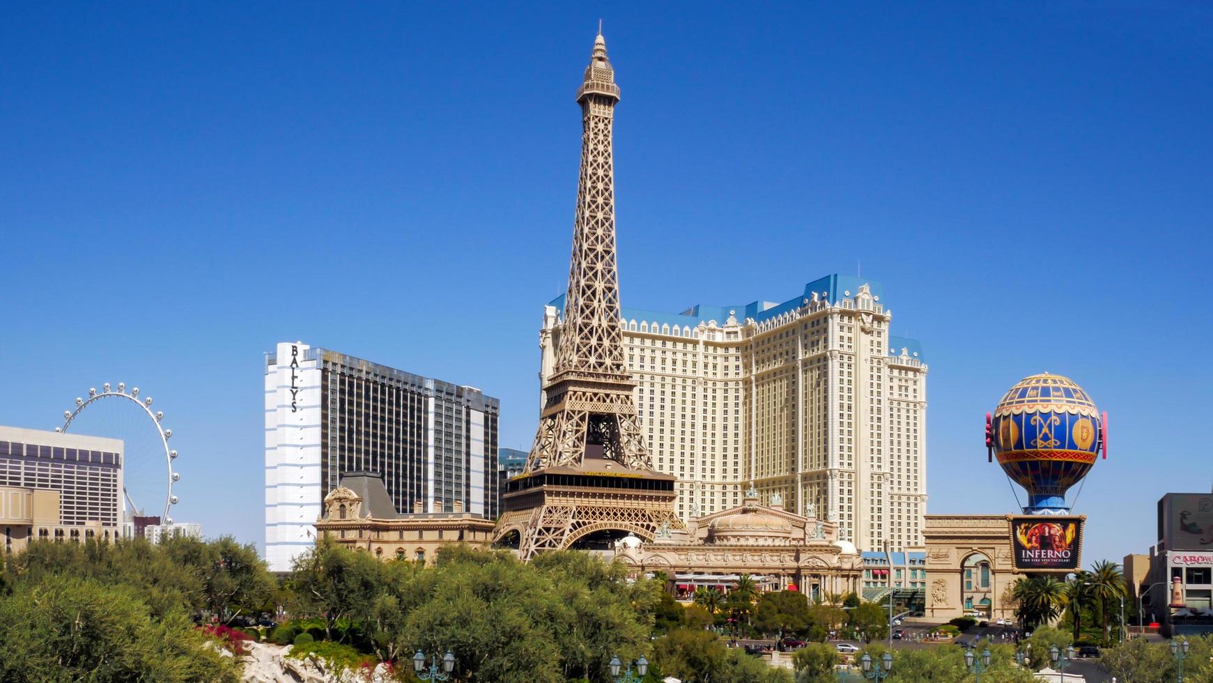 torre eiffel su las vegas blvd, las vegas, nevada foto