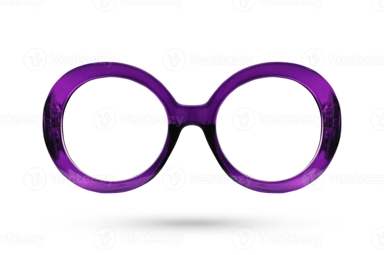 moda viola bicchieri stile con cornice in plastica isolato su bianca sfondo. foto