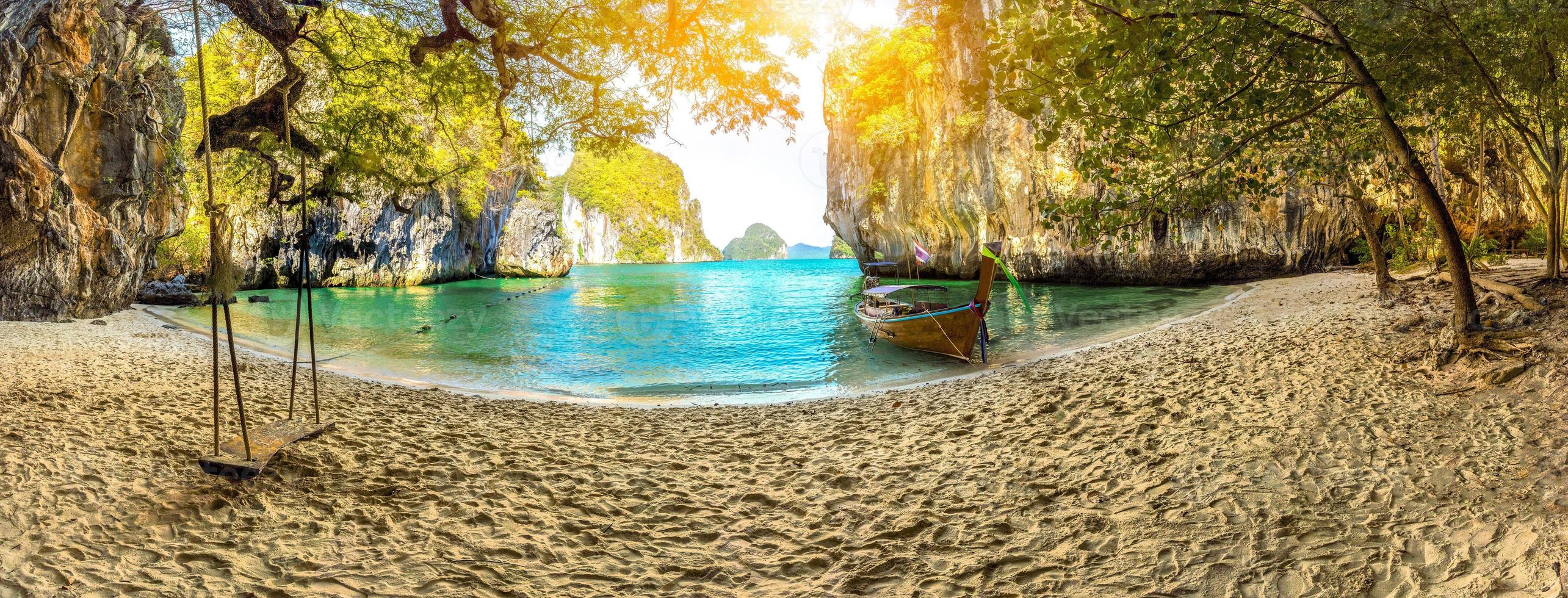 acqua blu a lao lading island, provincia di krabi, thailandia-paradiso foto