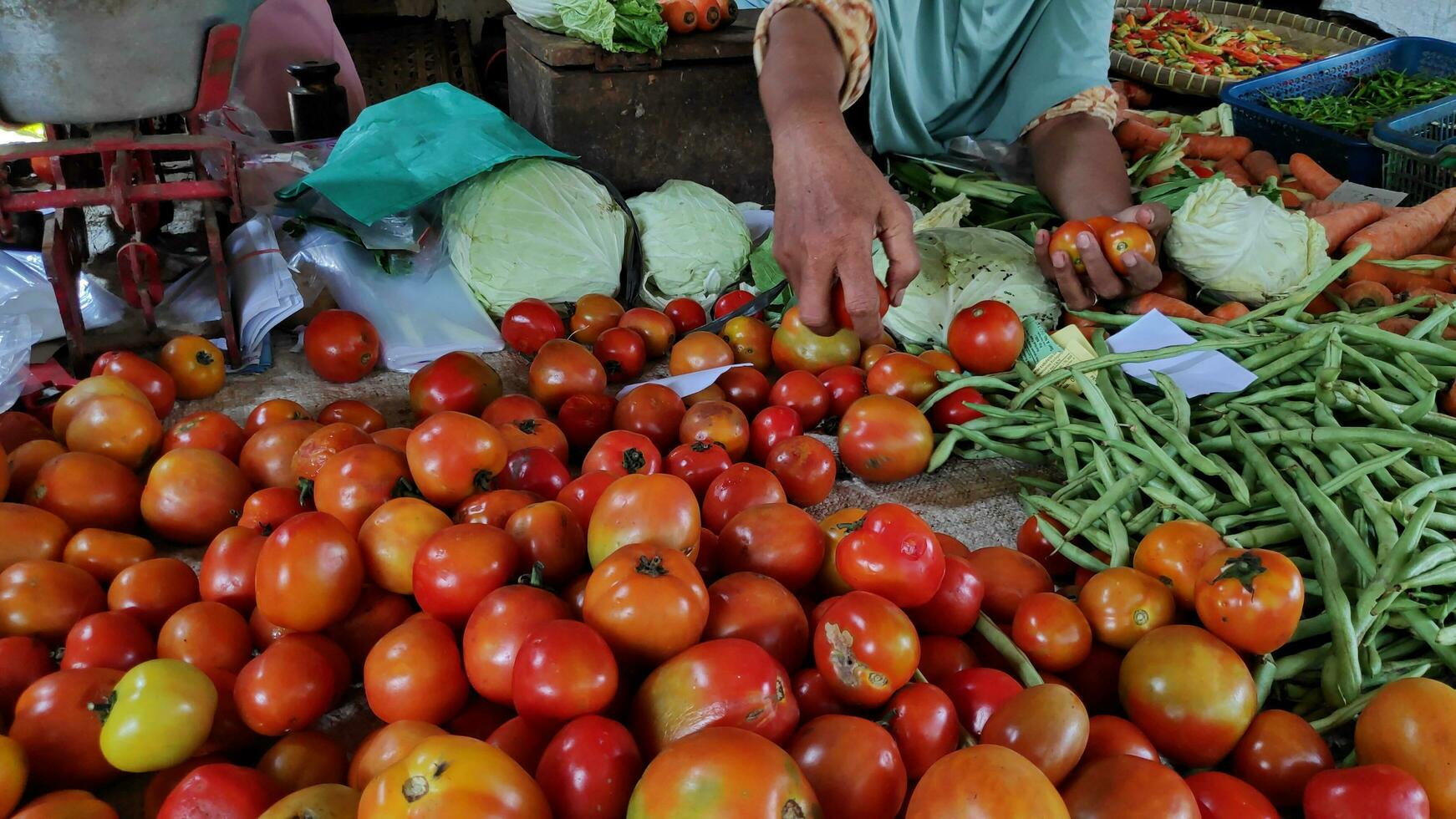 madri shopping per verdure nel tradizionale mercati foto