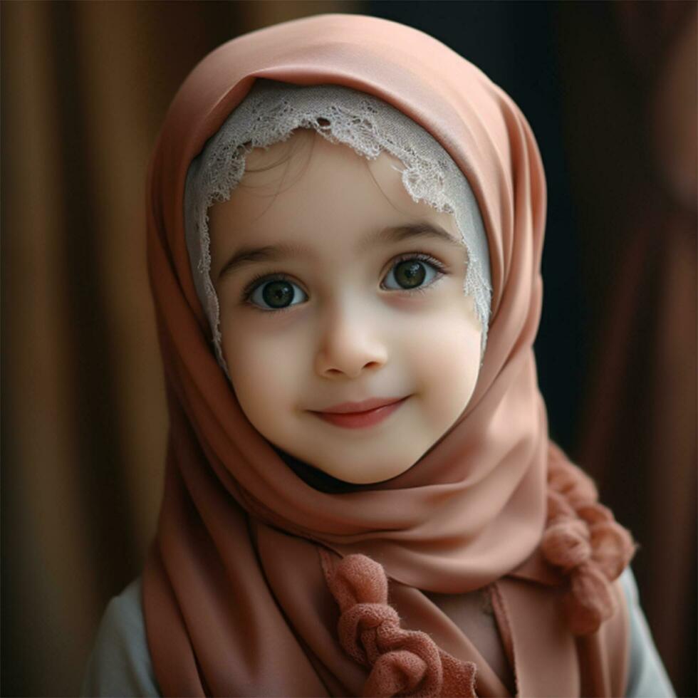 bellissimo contento musulmano bambini sorridente foto