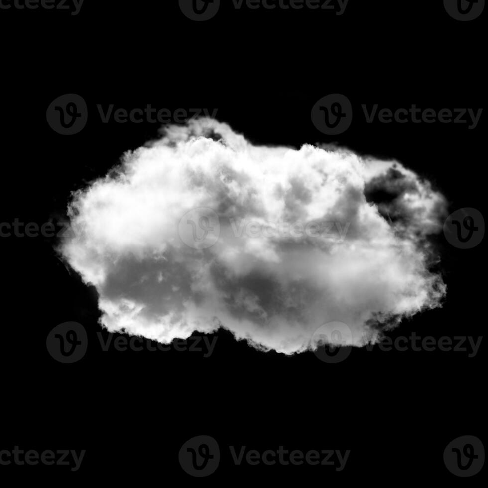 nube forma isolato al di sopra di nero sfondo foto