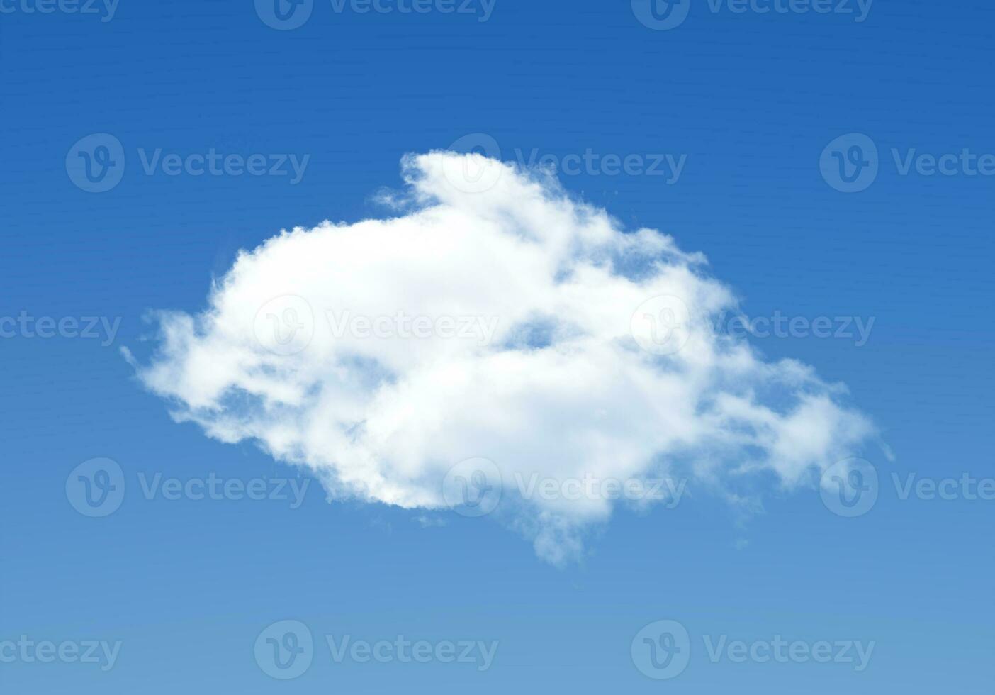 singolo nube isolato al di sopra di blu cielo sfondo. bianca soffice nube foto, bellissimo nube forma. clima concetto foto