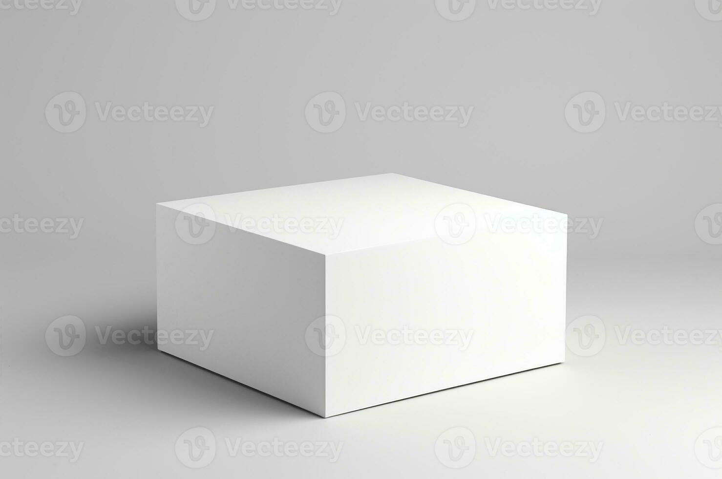 modello alto bianca scatola su bianca sfondo. generativo ai foto