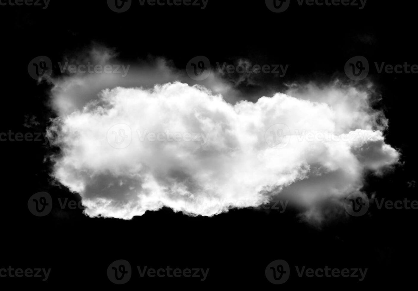 realistico nube forma isolato al di sopra di nero sfondo foto