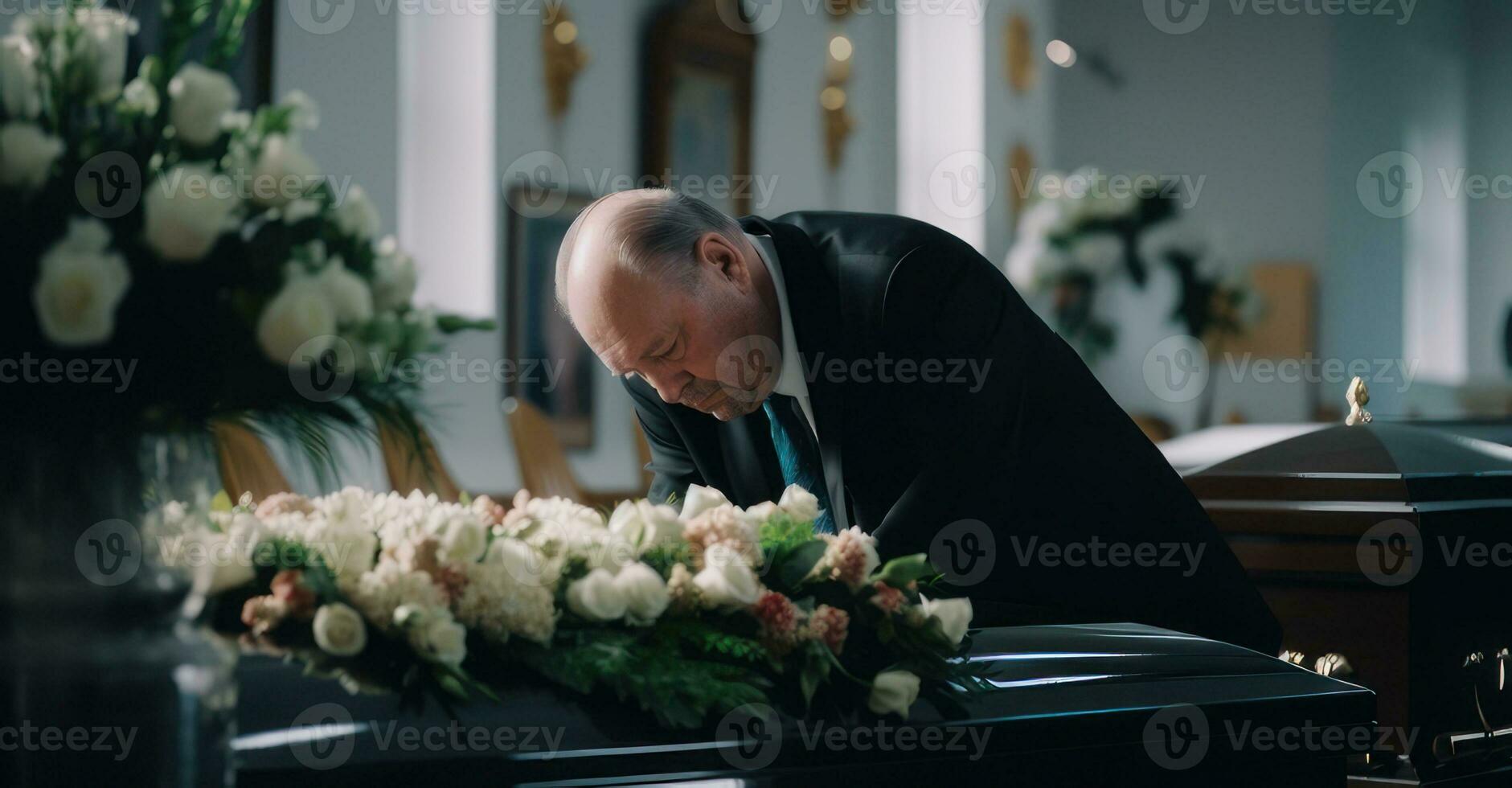 funerale direttore organizza cerimonia tocchi. foto