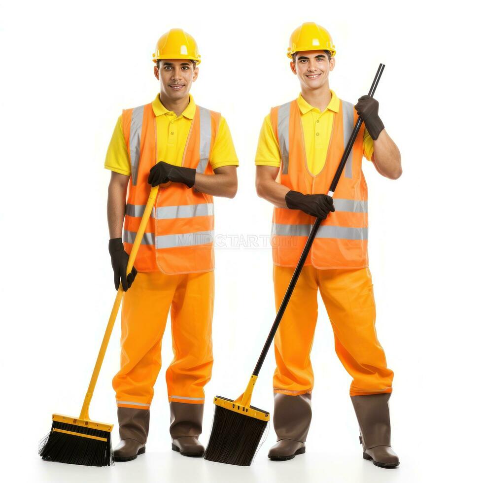 Due pulizia lavoratori. foto