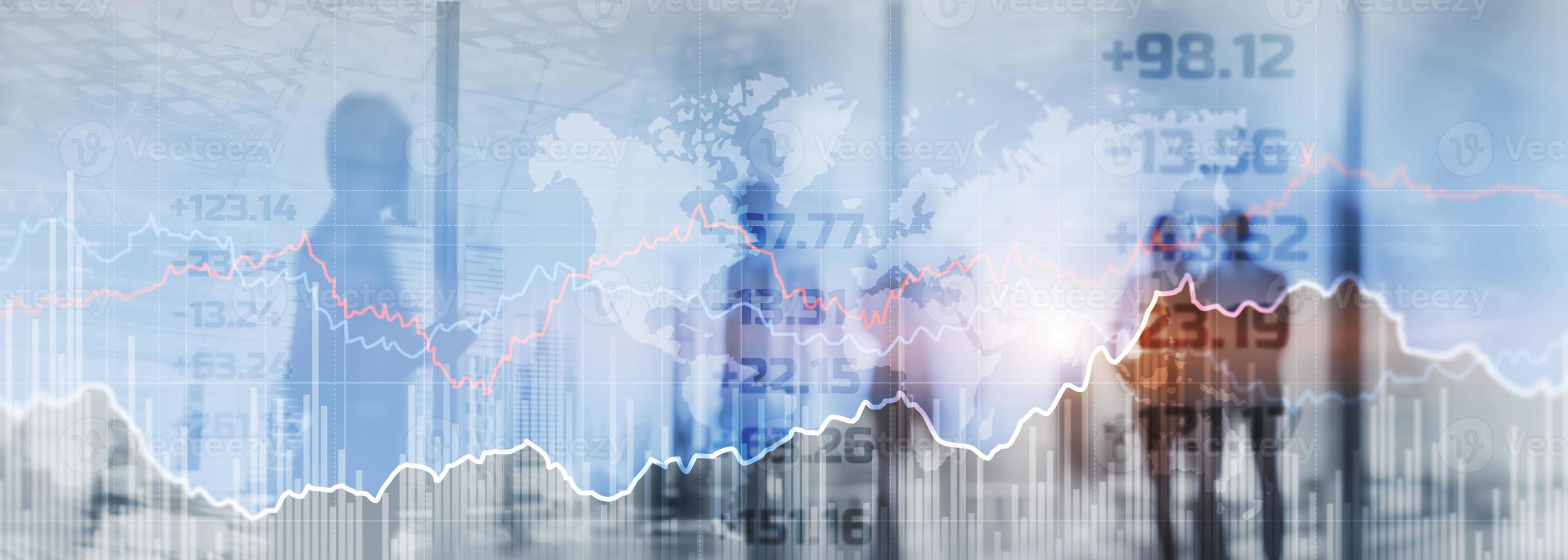 mercato di dati di trading online azionario finanziario. concetto di media misti foto