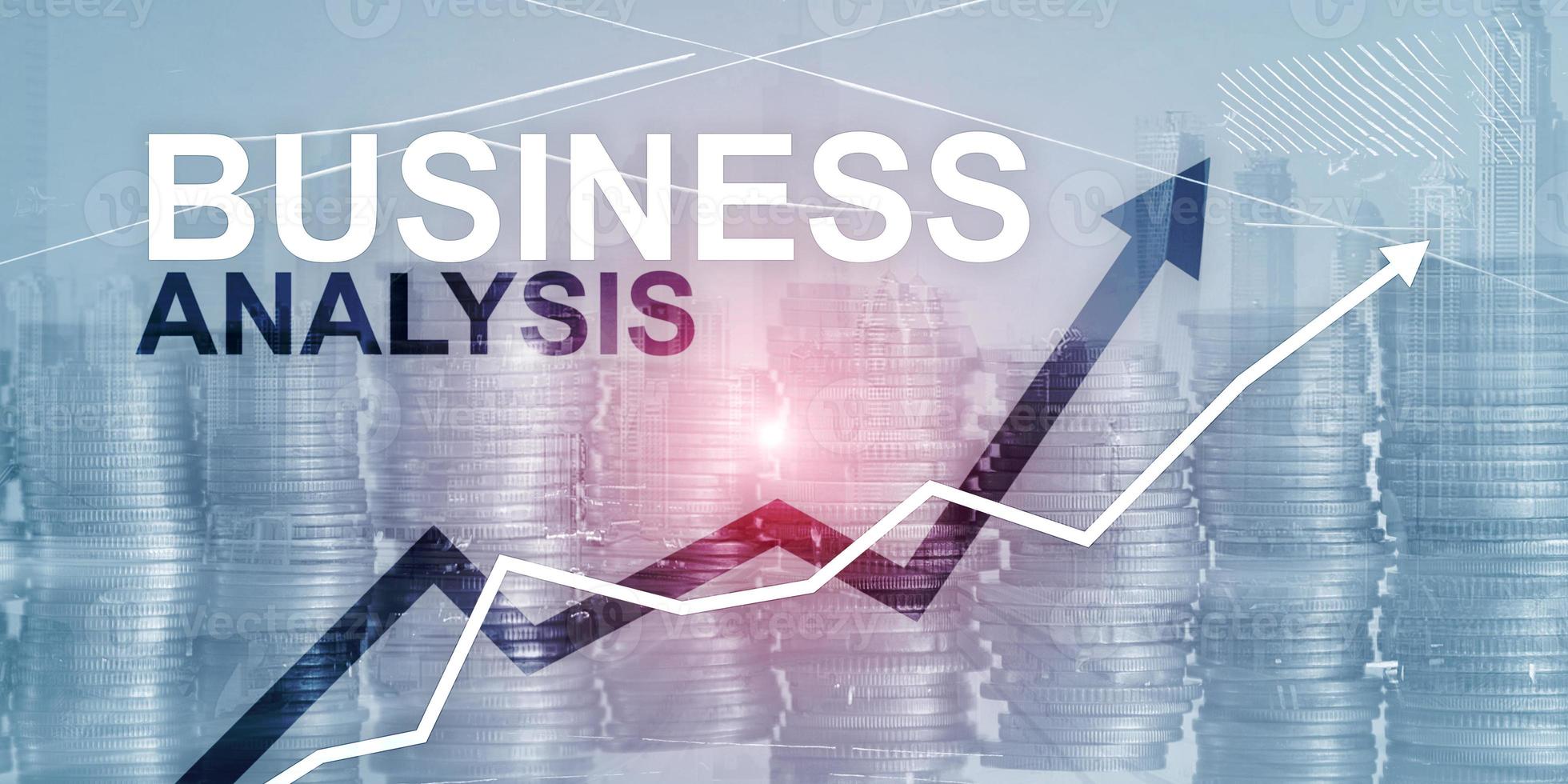 concetto di analisi aziendale. sfondo futuristico astratto finanziario. foto
