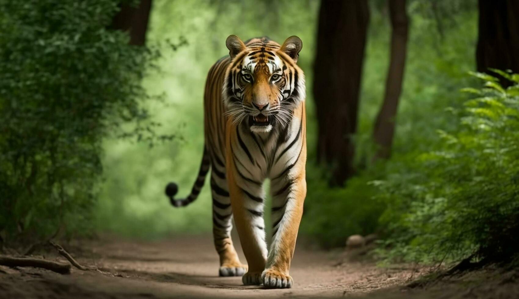 realistico tigre, Leone fotografia, ai generativo foto