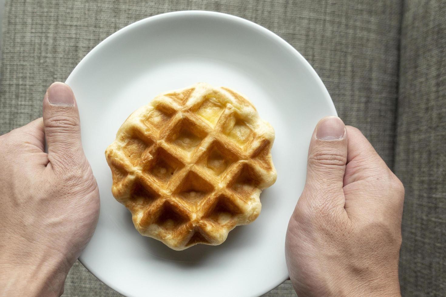 waffle nel piatto foto