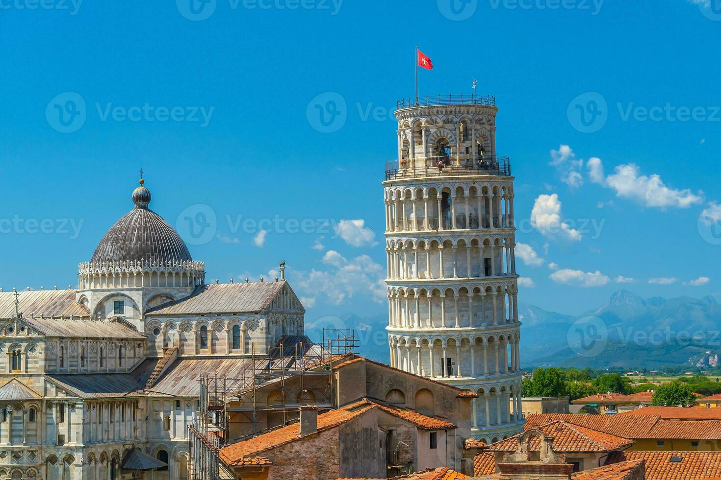 il famoso pendente Torre nel pisa, Italia foto