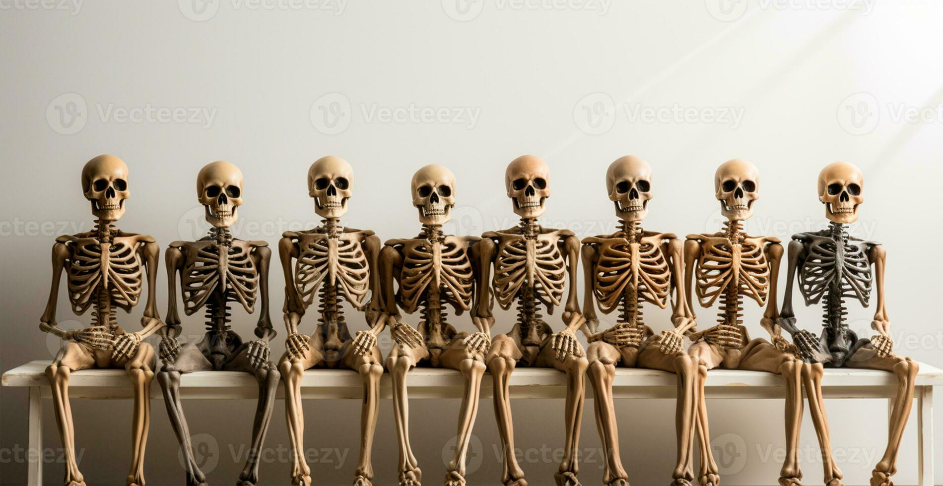 scheletri, un' simbolo di il vacanza di il morto Halloween - ai generato Immagine foto