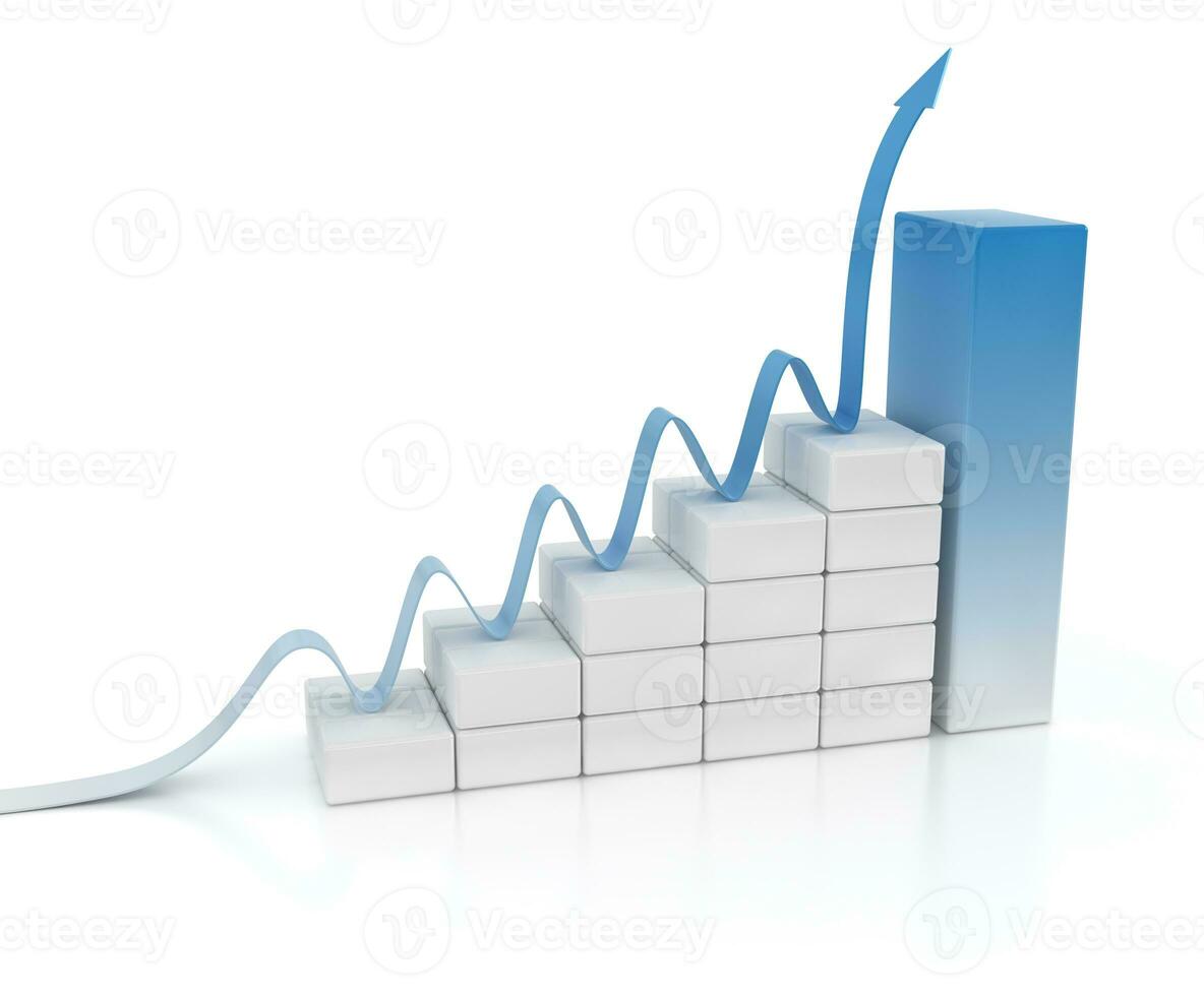 attività commerciale grafico con freccia foto