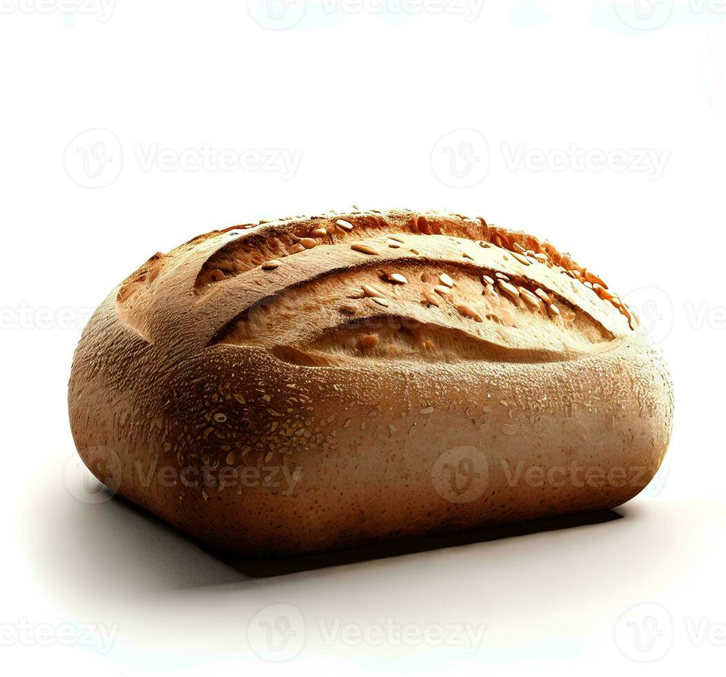 totale grano pane isolato su trasparente o bianca sfondo ai generato foto